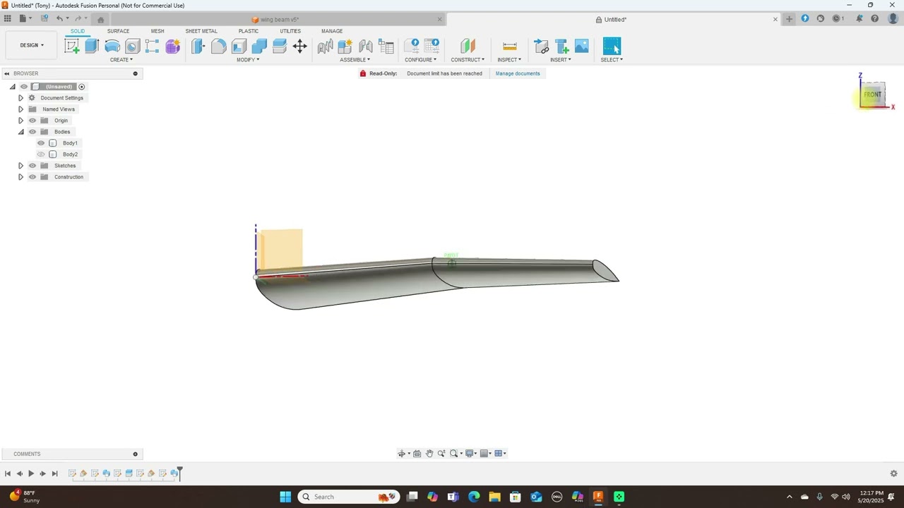 How to design simple wings in Fusion 360/CAD Tutorial