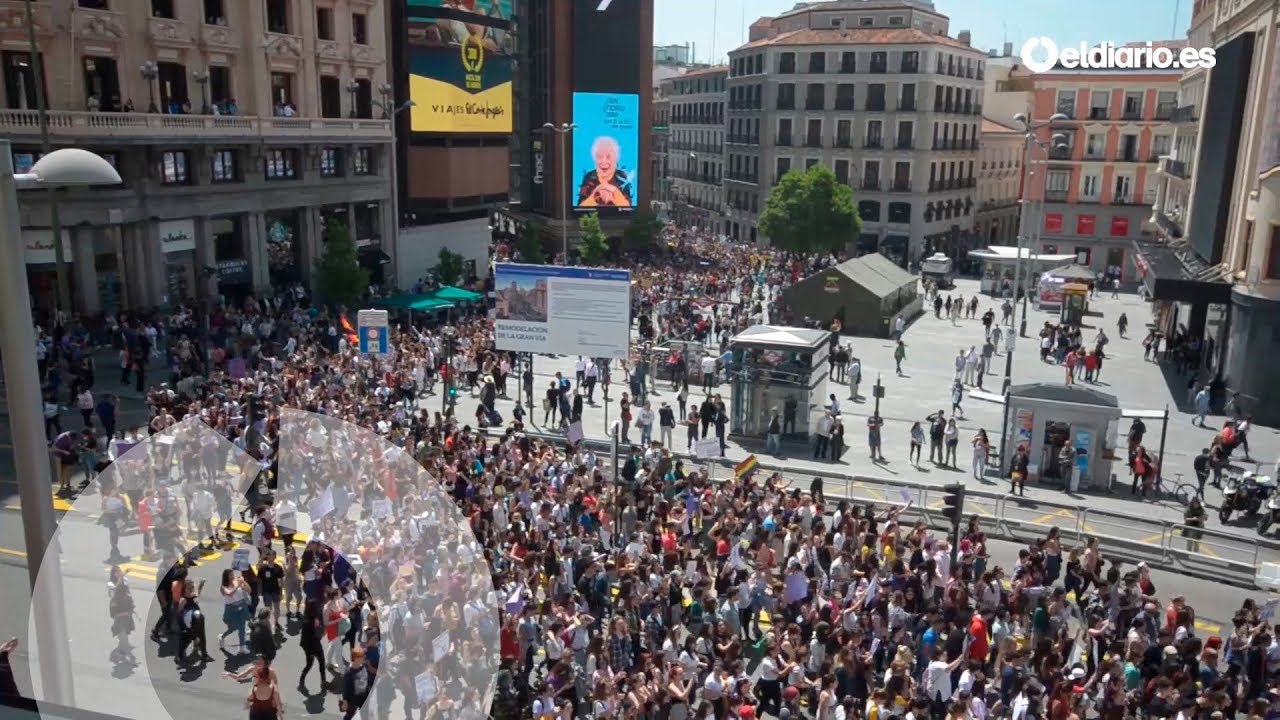 Huelga de estudiantes en Madrid contra la sentencia a 'la manada'