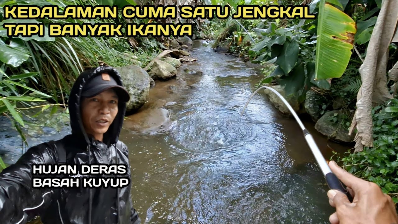 Hujan Deras Mancing di Selokan Ikanya Besar Besar #LM28