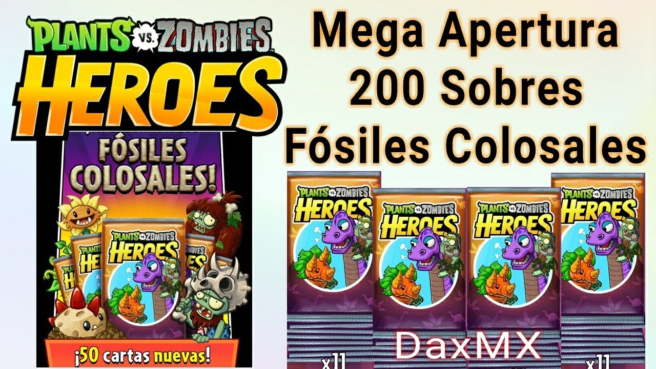 PvZ Heroes | Épica Mega Apertura 200 Sobres Colosales