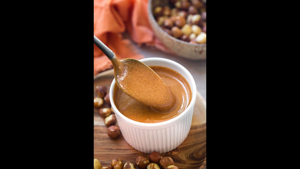 HOW TO MAKE ROASTED HAZELNUT BUTTER #shorts #vegan