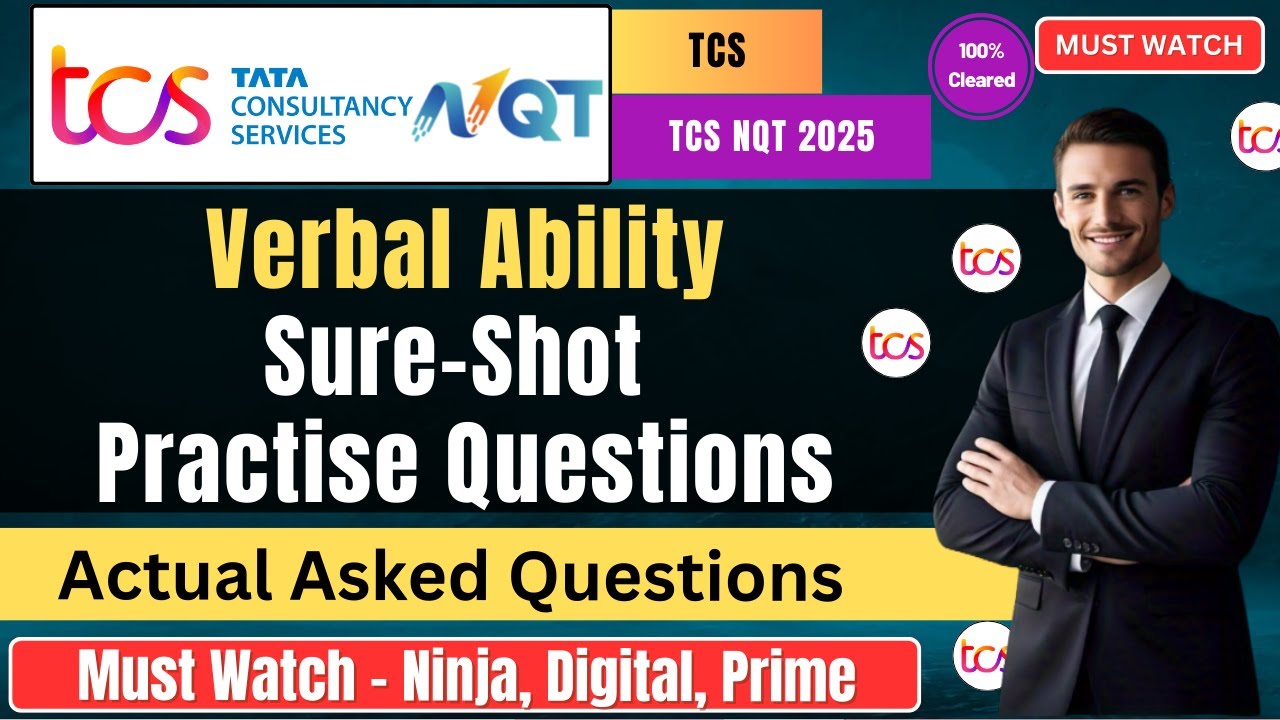 🔥 TCS NQT Verbal Ability Questions | Previous Year Verbal Ability Questions | TCS NQT Preparation