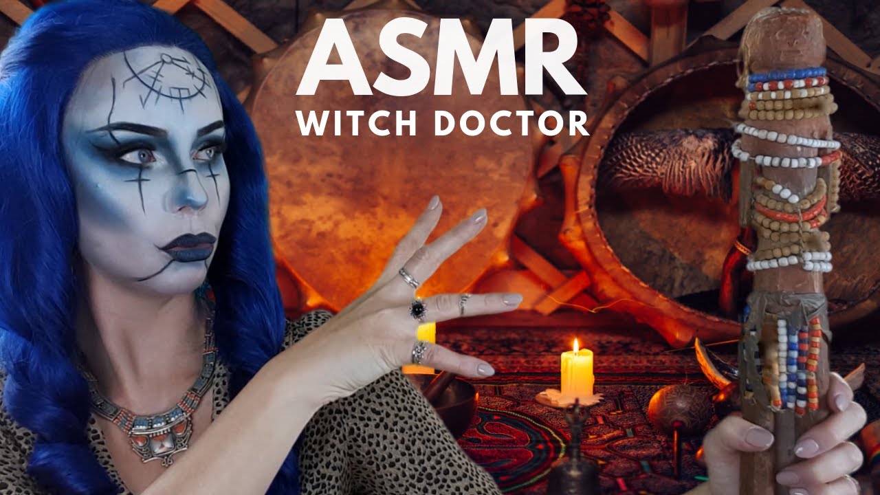 [ASMR] Sassy Witch Doctor Gives Sleep Treatment (Echoed Mouth Sounds and More)