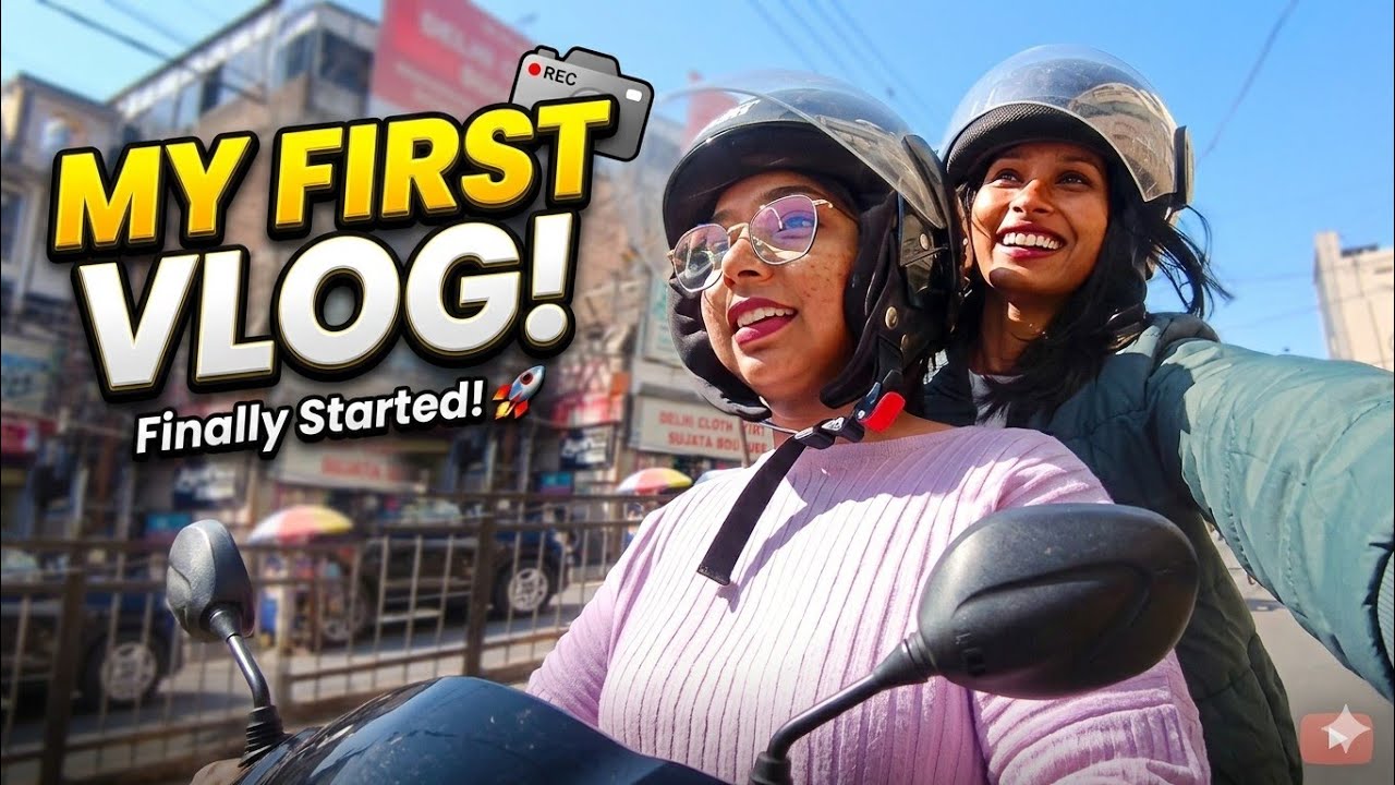 My First Vlog 🎥 | Dost Ke Ghar, Movie & Full Day Fun 💛