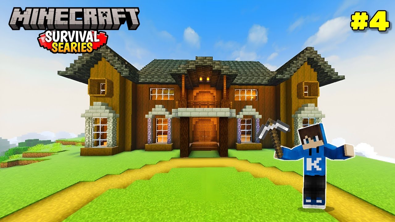 FINALLY I MADE MY HOUSE | MINECRAFT SURVIVAL GAMEPLAY #4