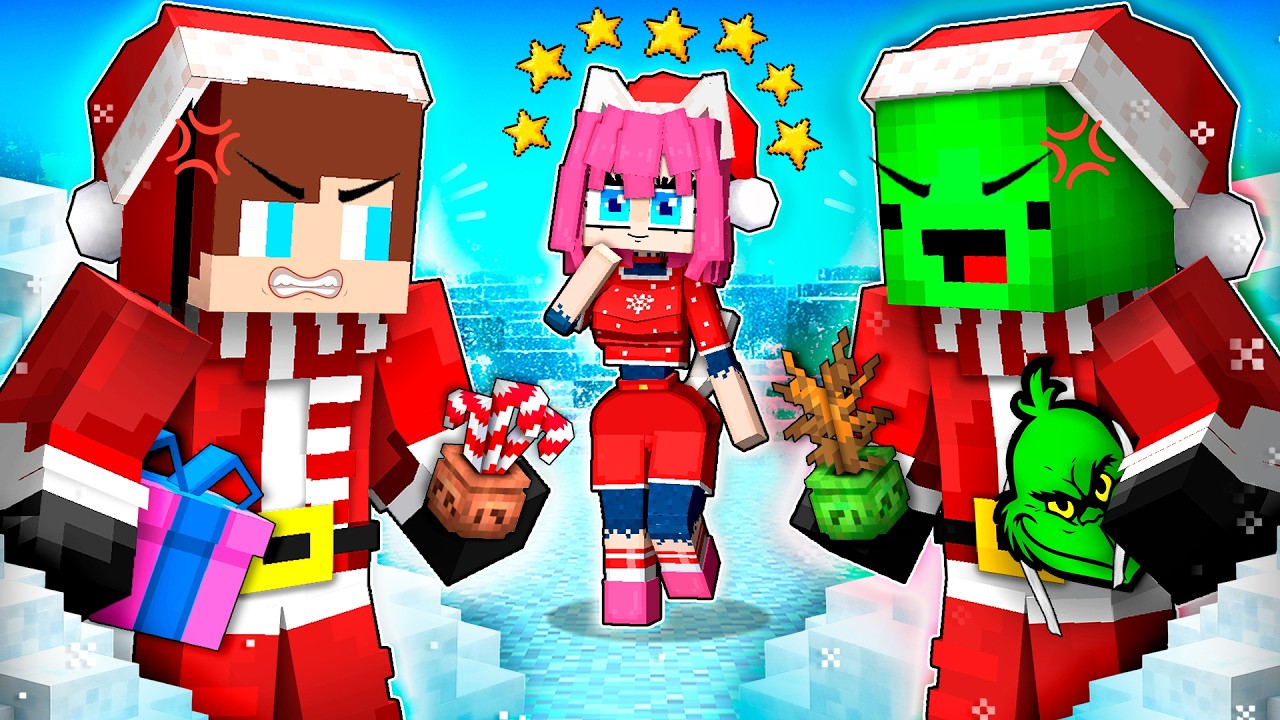Mikey the GRINCH vs JJ the SANTA?! GRINCH STOLE CHRISTMAS?! – Maizen