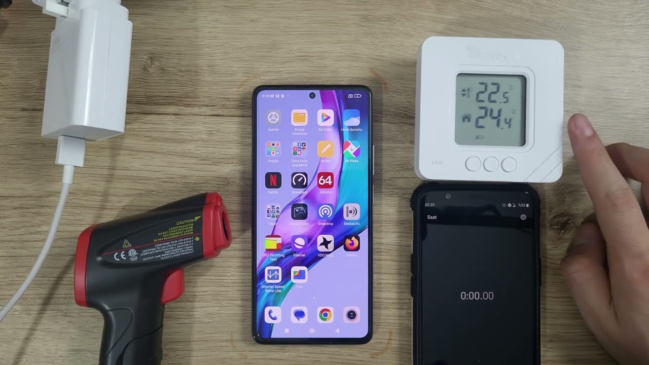 Xiaomi 120W hızlı şarj testi - 11T Pro 120W Hızlı şarj süresi ve sıcaklık testi