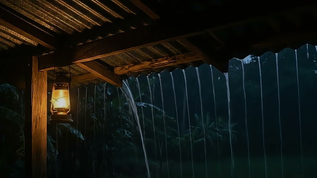 Gentle but Steady Rain on a Tin Roof | Fall Asleep in Minutes