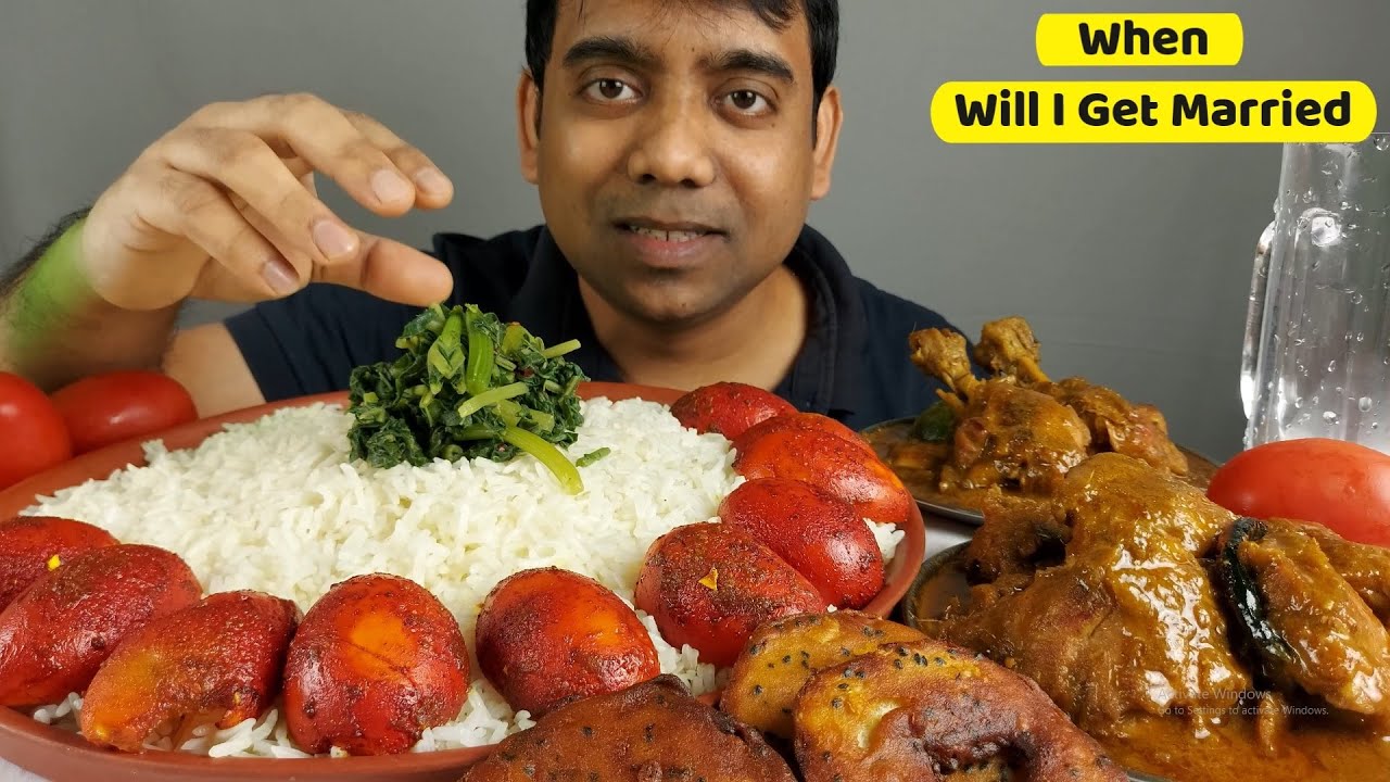 CHICKEN , RED EGGS , SNACKS AND FRIED RICE MUKBANG ASMR FOOD EATING SHOW