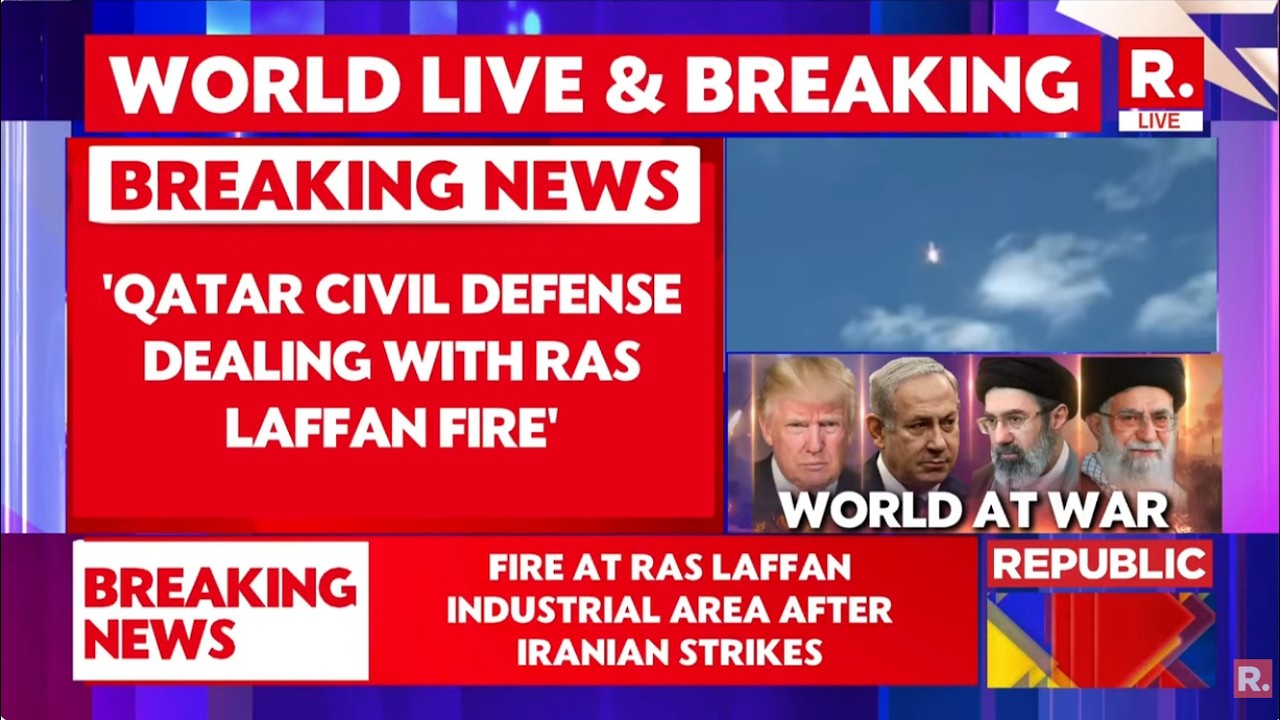 BREAKING LIVE: Iranian Missiles Hit Ras Laffan Industrial City; Qatar Energy Says No Casualties