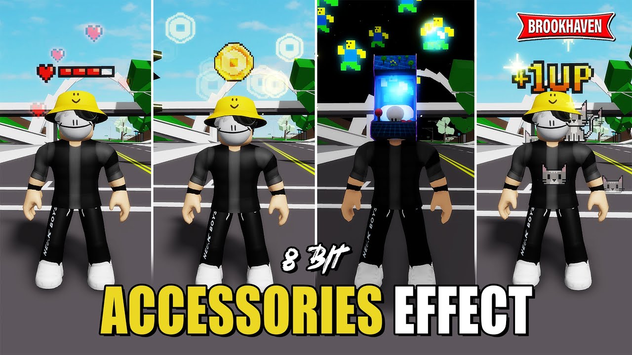NEW!! 8 BIT ACCESSORIES EFFECT Di Brookhaven ID/CODES - Roblox
