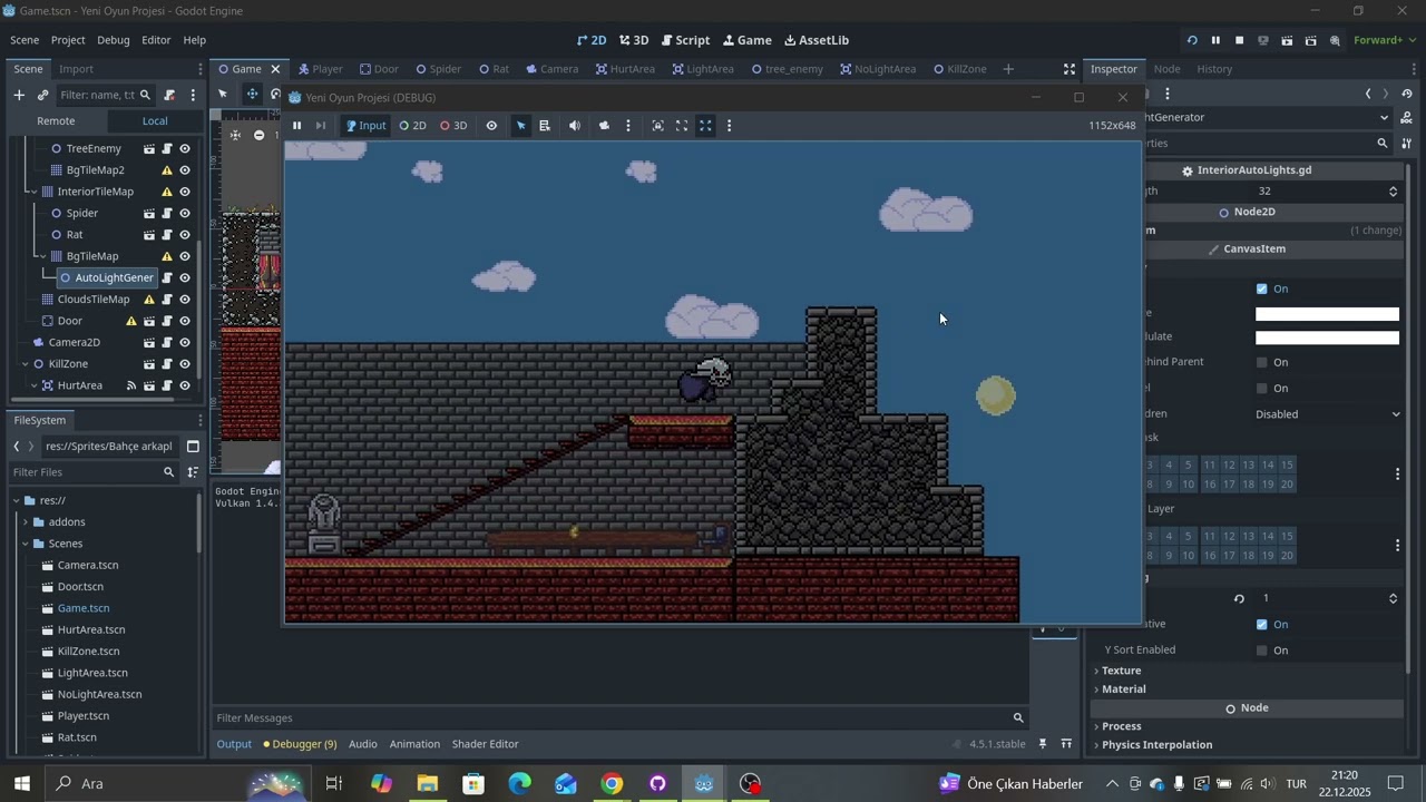 more progress on the game