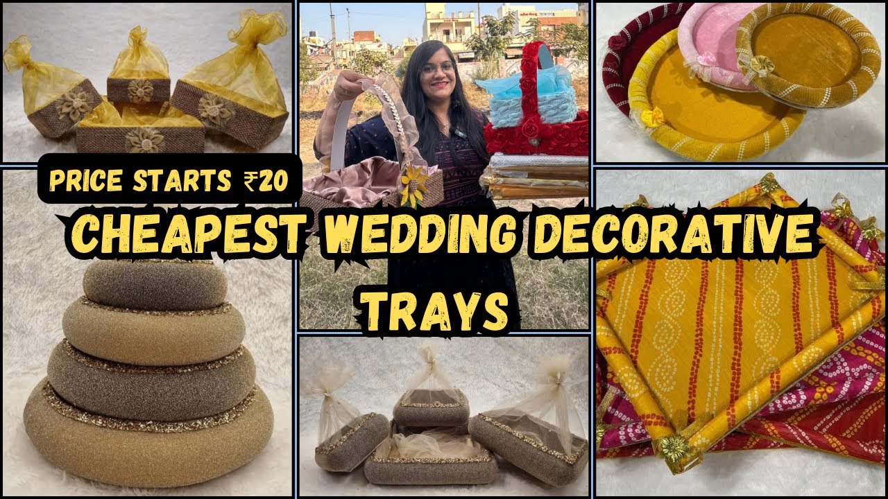 Wedding decorative Trays | Cheapest decorative hampers | Ahmedabad Wedding decorative market |