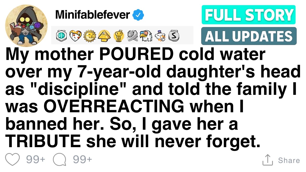 My mother POURED cold water over my 7-year-old daughter's head as 