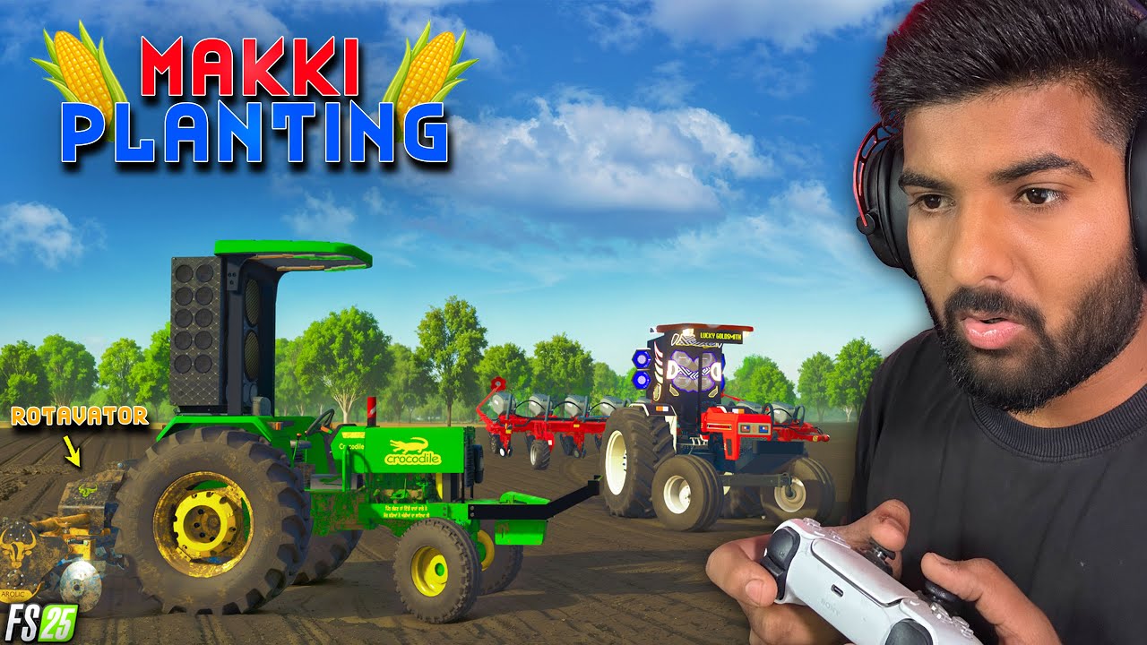 Full Jor Lag Geya 🐊 Corn Planting 🦖 | FS25 | Happy Goldsmith