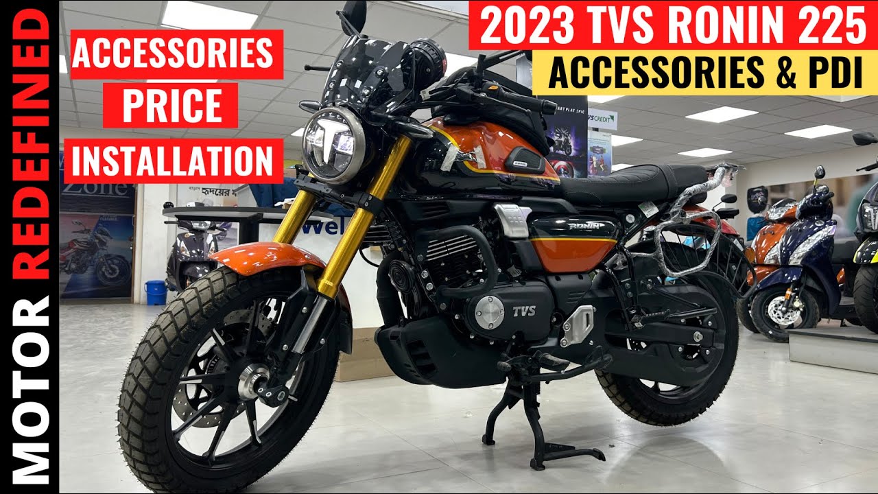 2023 TVS Ronin 225 BS6 PDI & All Accessories Installation With Price | Motor Redefined.