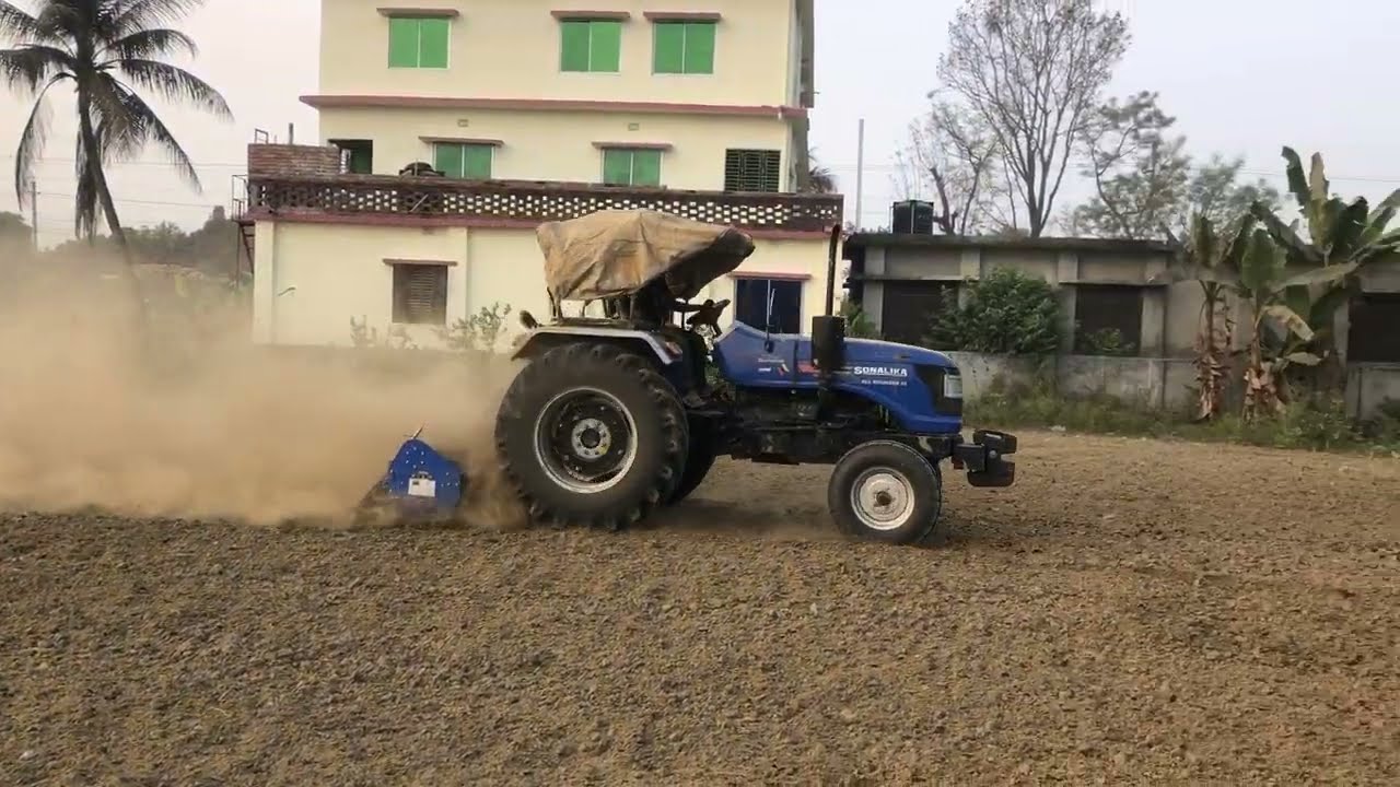 Sonalika Tractor All Rounder DX55  Working | Excavating Land Farm | Agricultural Farming Tractor