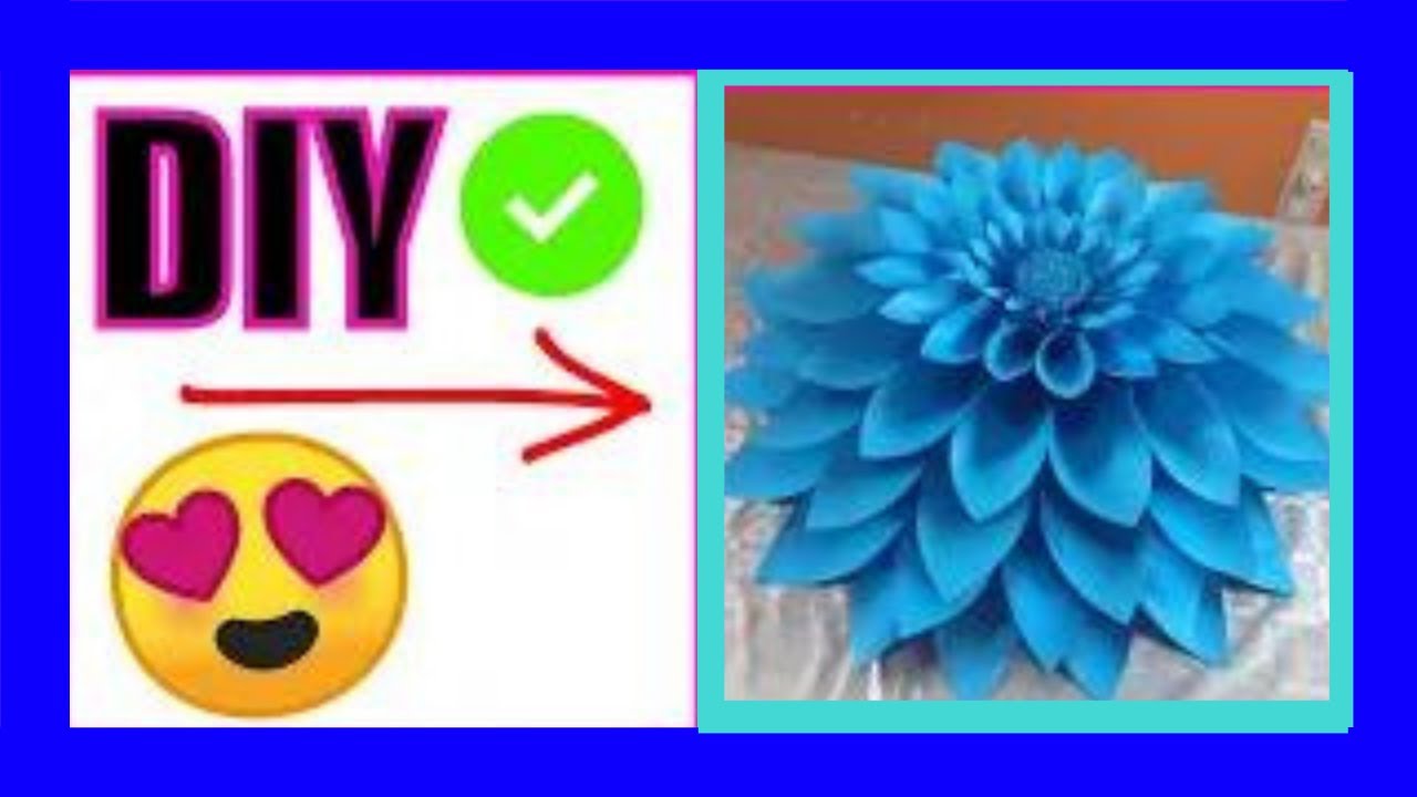 🌼 Como hacer FLORES GIGANTES EN CARTULINA Paso a Paso superfáciles para DECORACIÓN 🌺