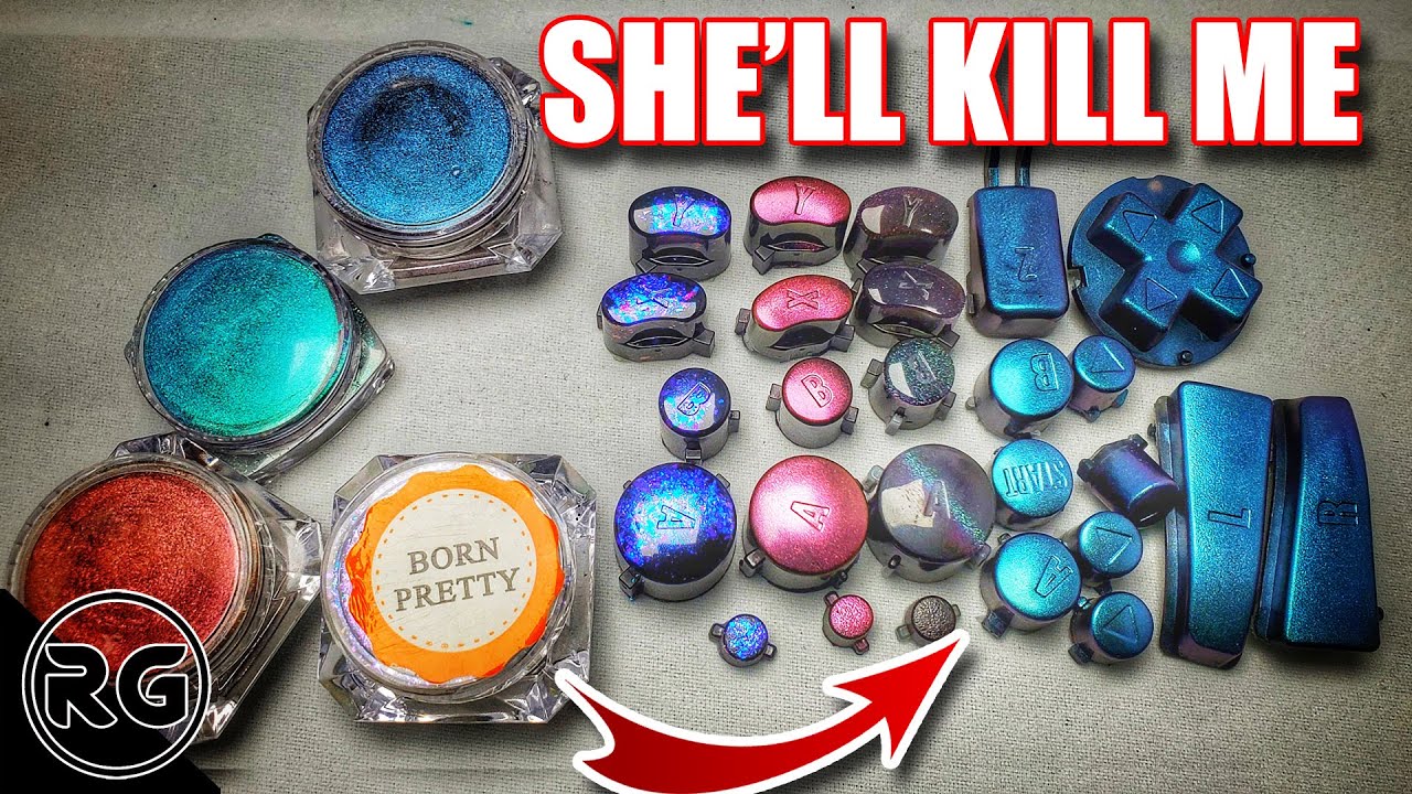 I STOLE my Wife's make-up and made custom Gamecube & N64 buttons