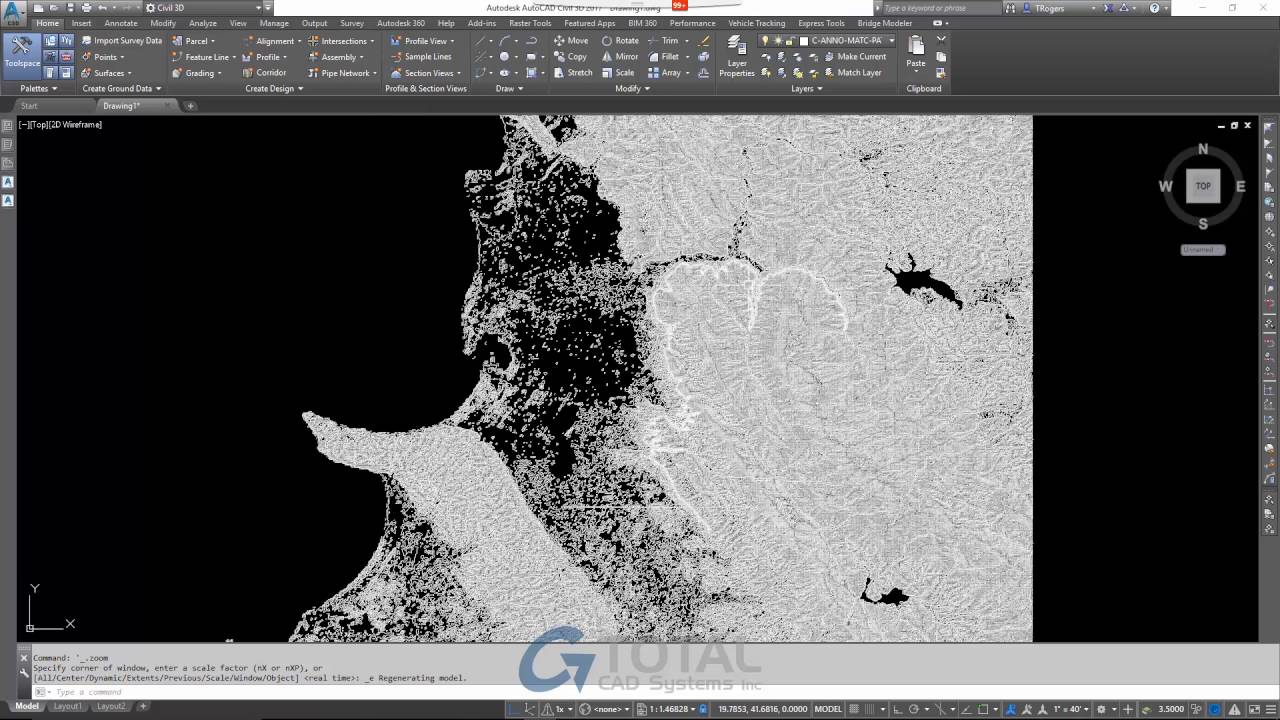 Contours from Aster: Civil 3D Surface from TIFF File