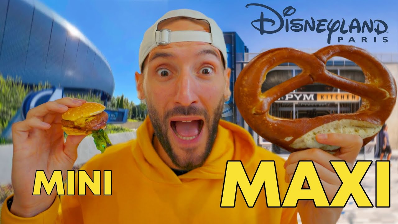 Mangiamo CIBO GIGANTE vs CIBO MINI a DINEYLAND PARIS