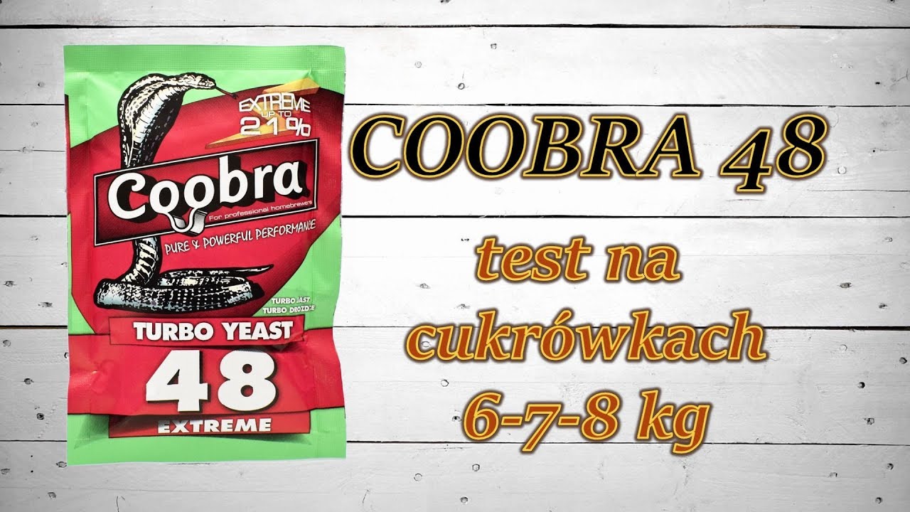 Test drożdży COOBRA 48 drożdże turbo 48 test 6-7-8 kg