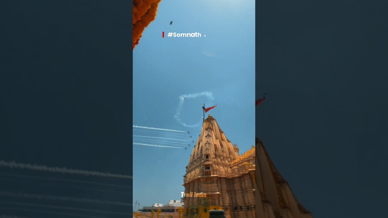 first ever iaf air show at somnath temple #suryakiranairshow #indianairforce #shorts