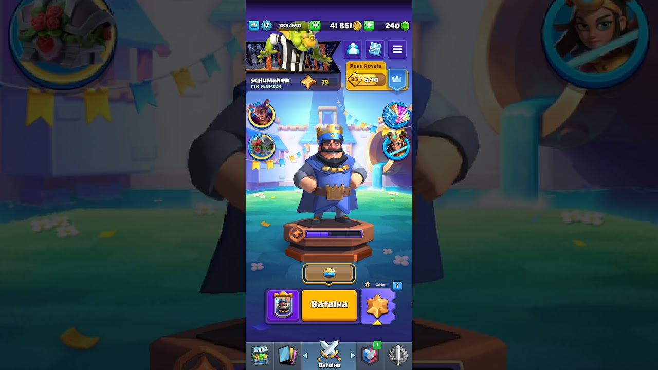 Clash Royale pelo celular.....