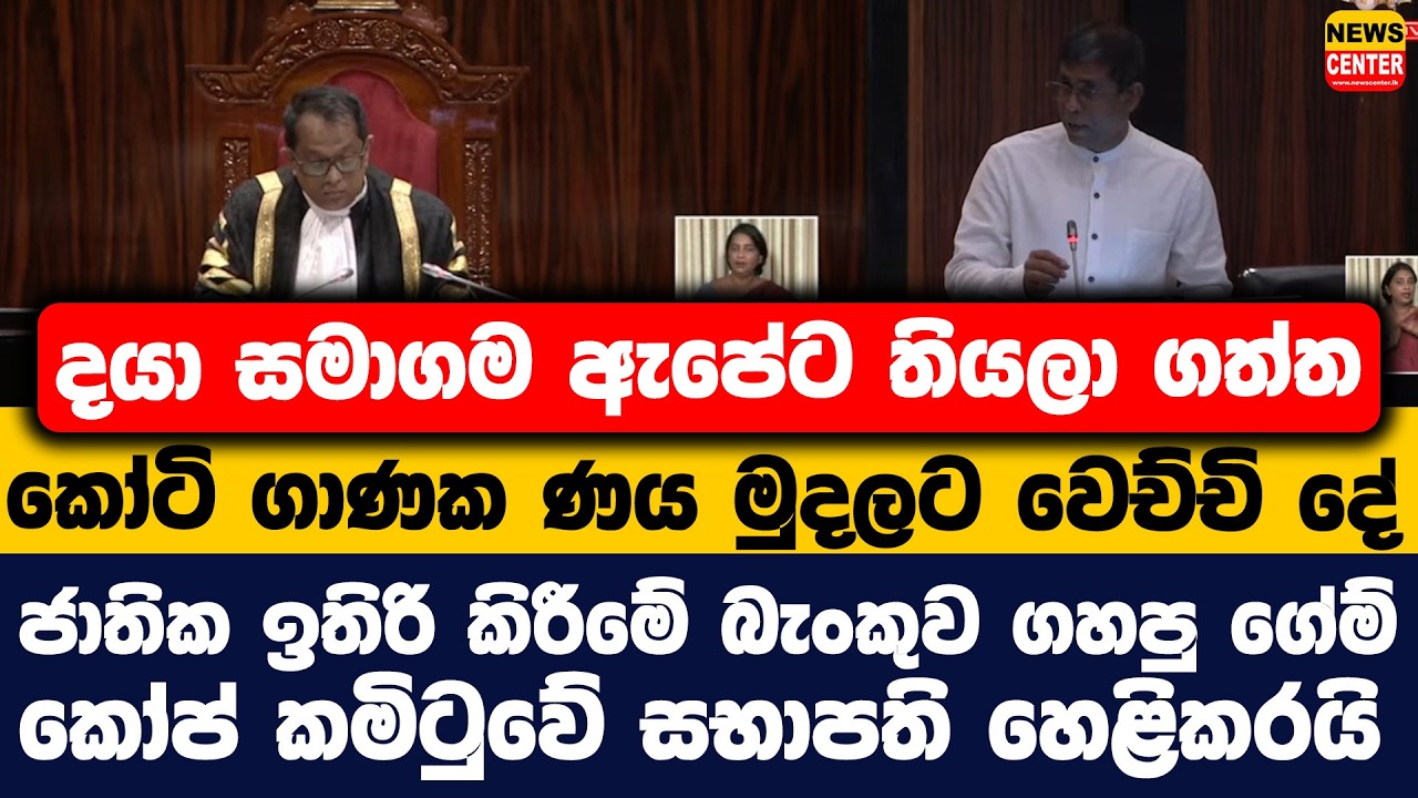 දයා සමාගම ඇපේට තියලා ගත්ත කෝටි ගාණක ණය මුදලට වෙච්චි දේ | කෝප් කමිටුවේ සභාපති හෙළිකරයි
