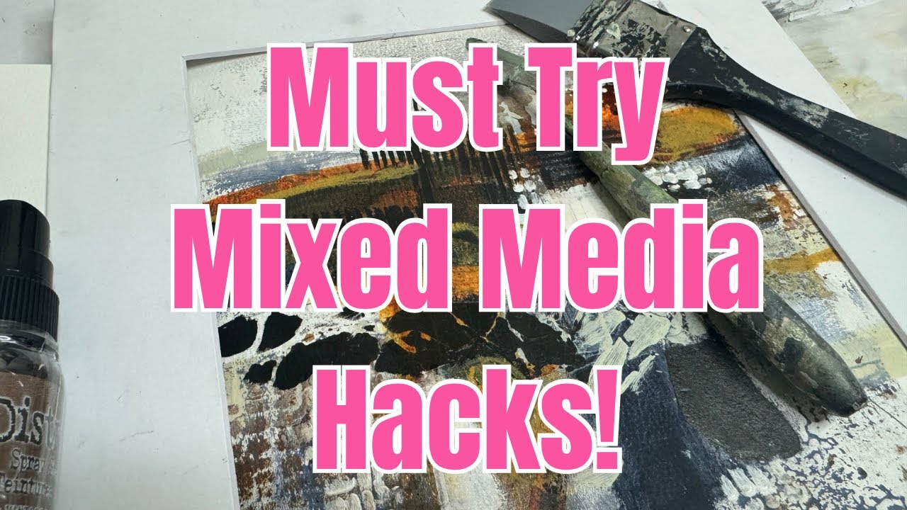 Must Try Mixed Media Hacks You Need To See! #mixedmedia #gelliprinting