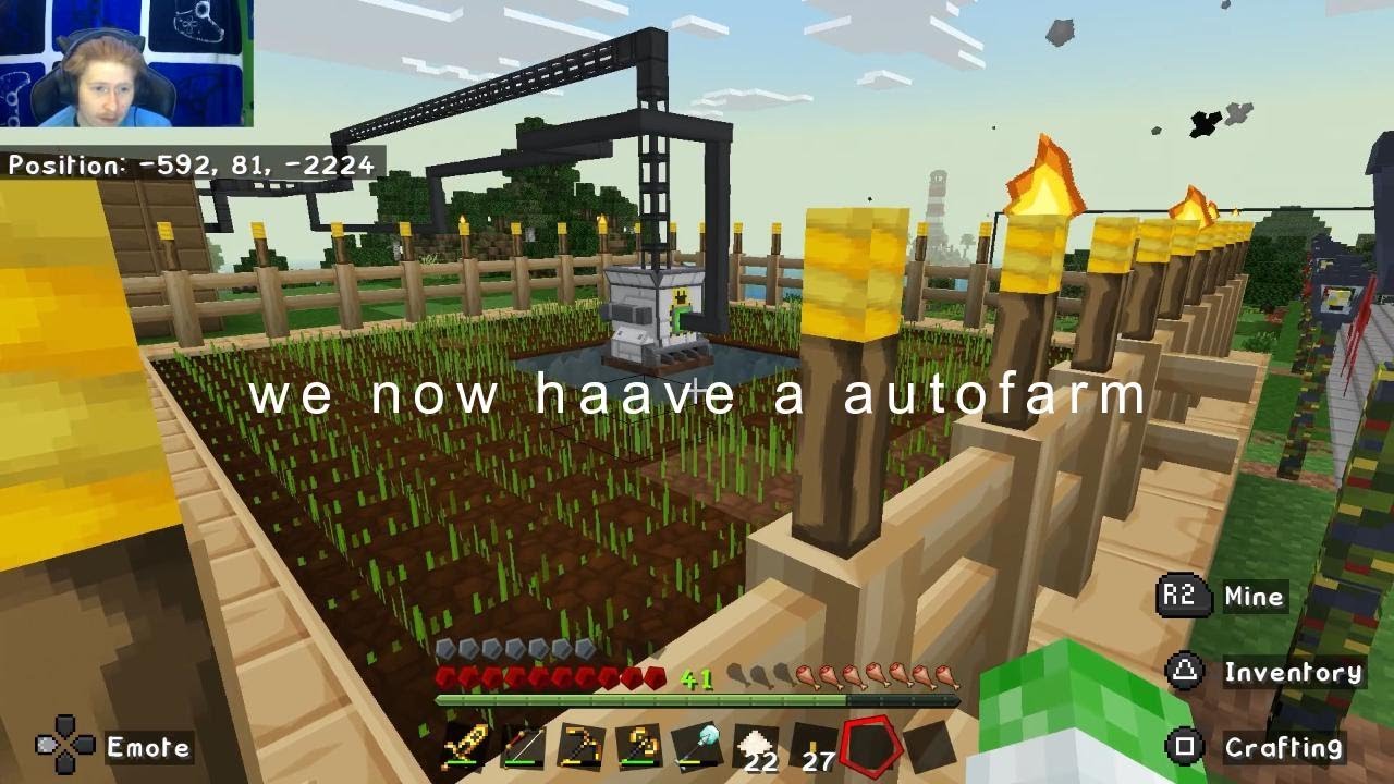 Minecraft ep8 we built and installed a auto farm