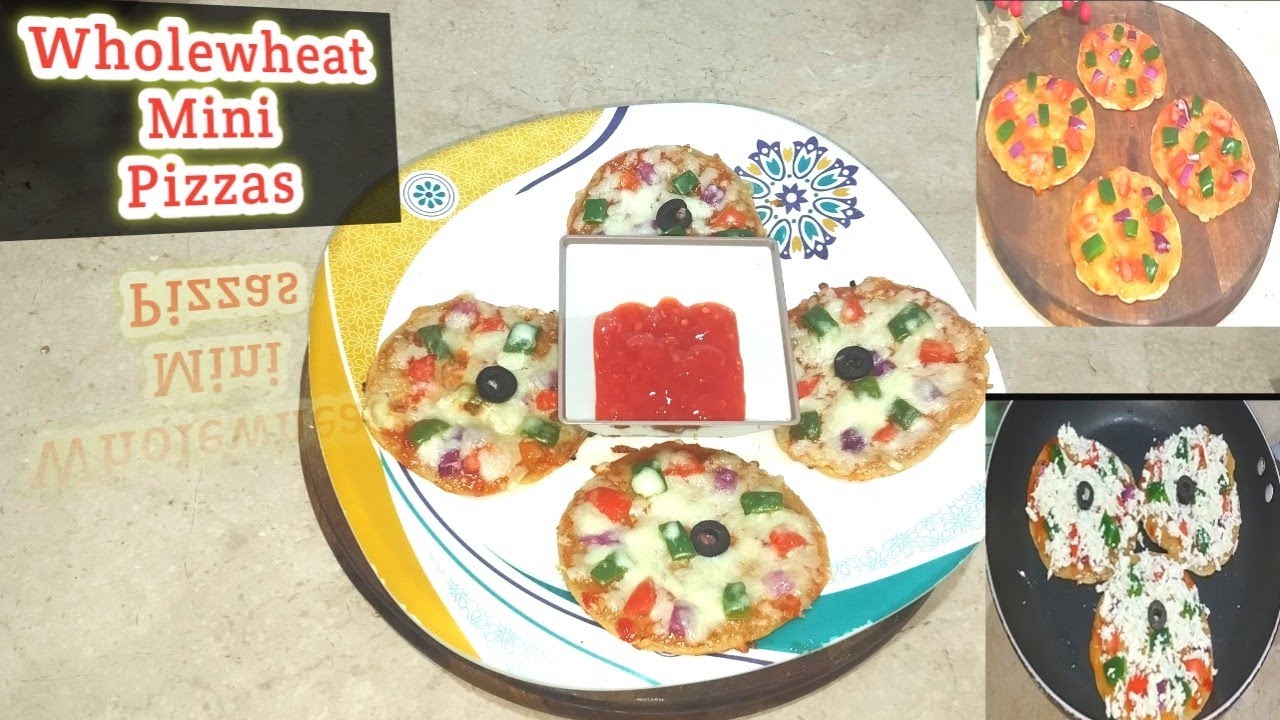 Homemade Mini pizzas With Wholewheat Liquid Batter |No Maida,No Knead Easy Recipe |Evening Snacks.