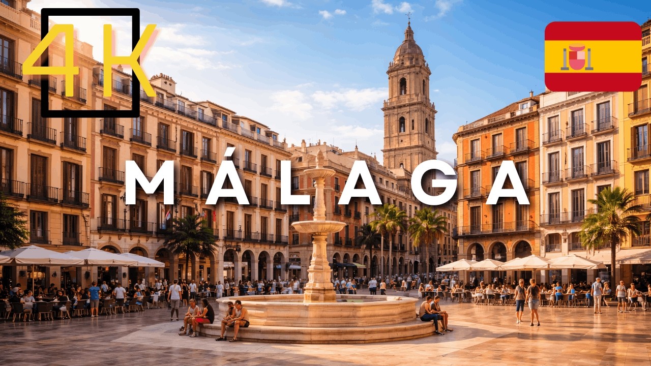 Málaga Walking Tour (4K) | Spanish Resort City | Andalusia, Spain 🇪🇸