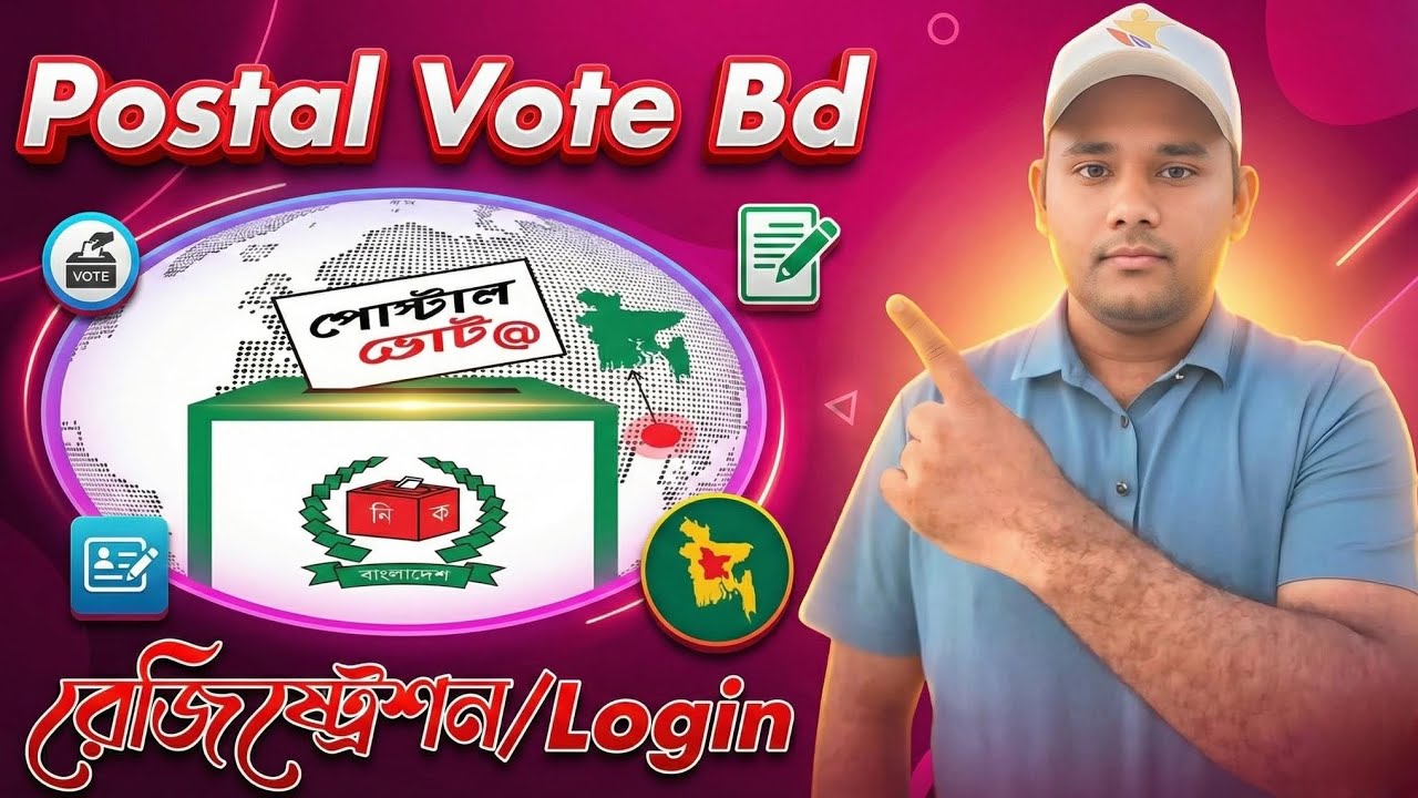 Postal Vote BD | প্রবাসীদের জন্য সুখবর | রেজিস্ট্রেশন ও লগইন সম্পূর্ণ গাইড 🇧🇩✉️