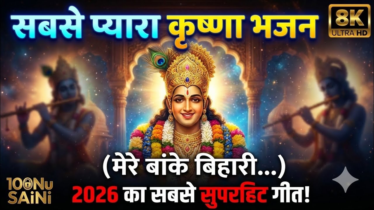 सबसे प्यारा कृष्णा भजन 🦚 (मेरे बांके बिहारी) |sabse pyara krishna bhajan 2026 new krishna dj song