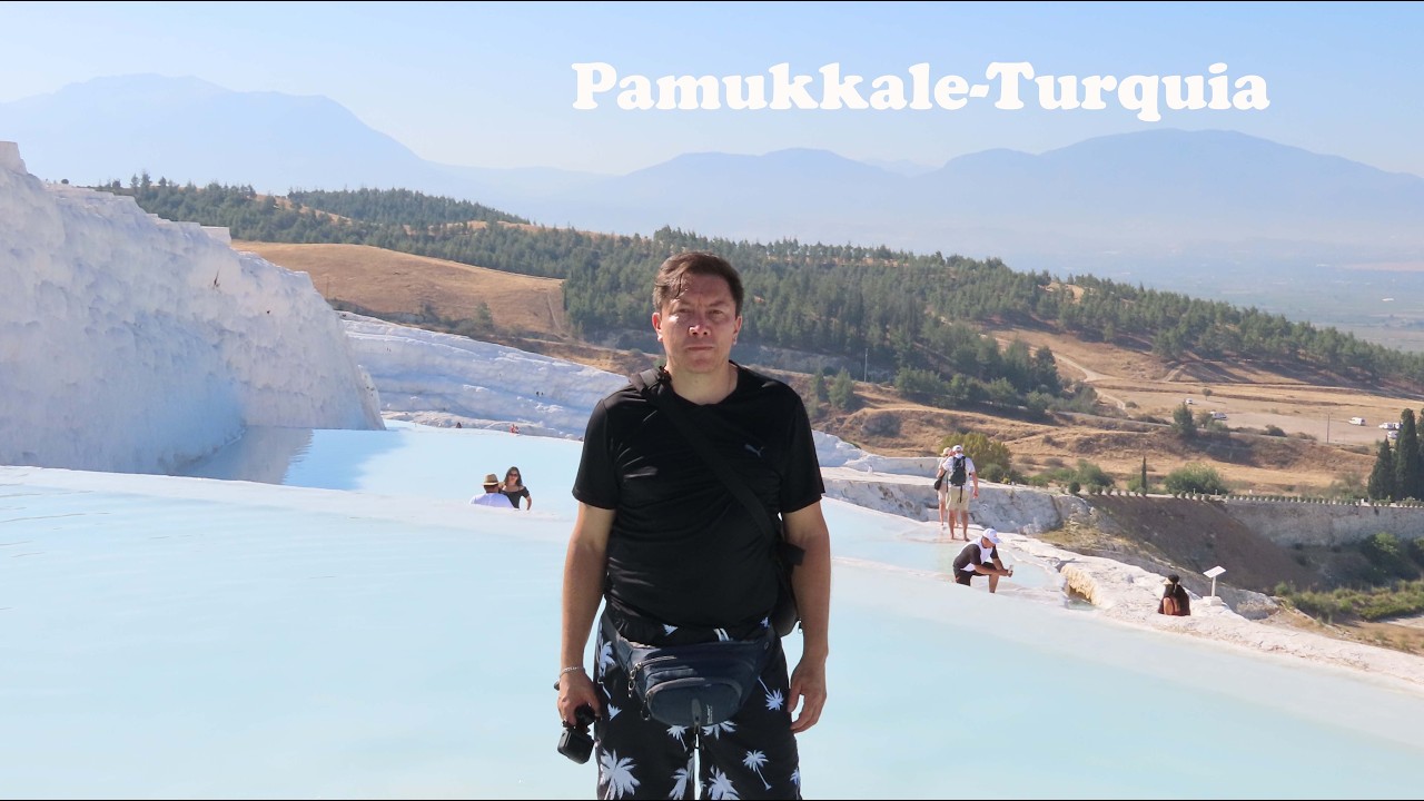 Caminamos sobre la montaña de algodon #pamukkale en #turquia #türkiye