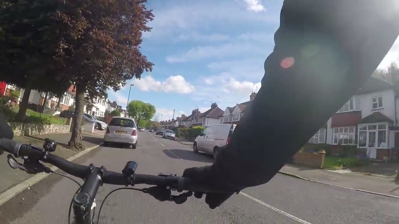 Cycling up Old Lodge Lane, Croydon 07/05/23