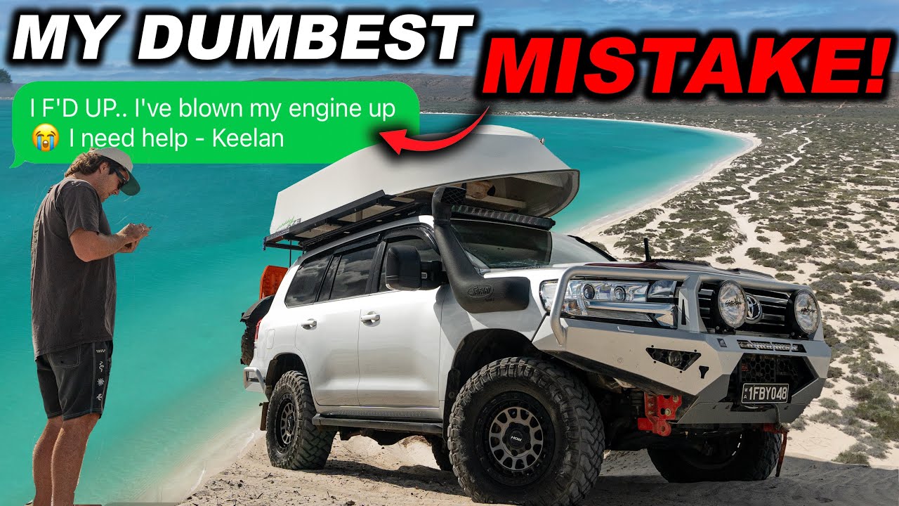 DON'T make this Rookie Error & Destroy your Engine / 4x4 offgrid beach camping Ningaloo EP1
