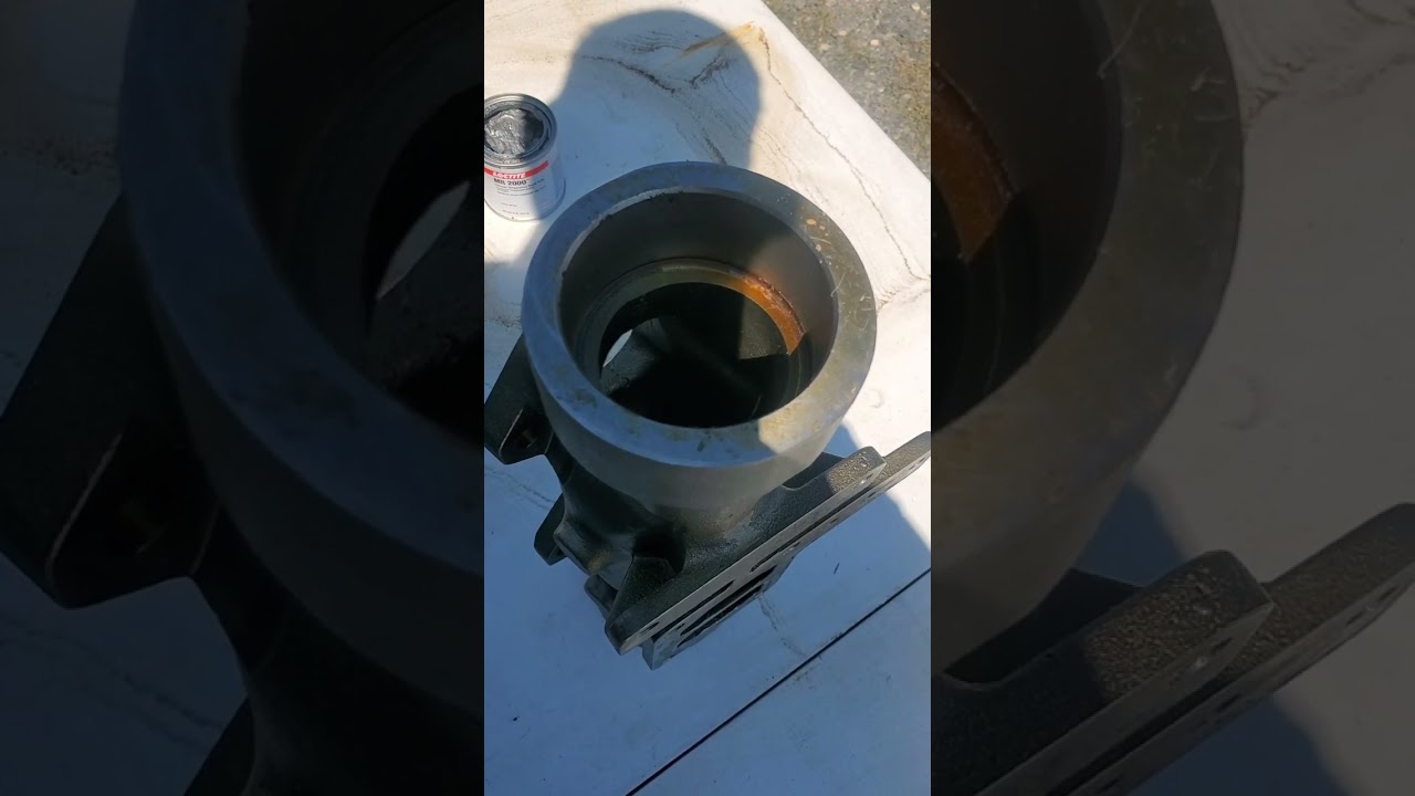 CAT 3406B EXHAUST MANIFOLD INSTALL