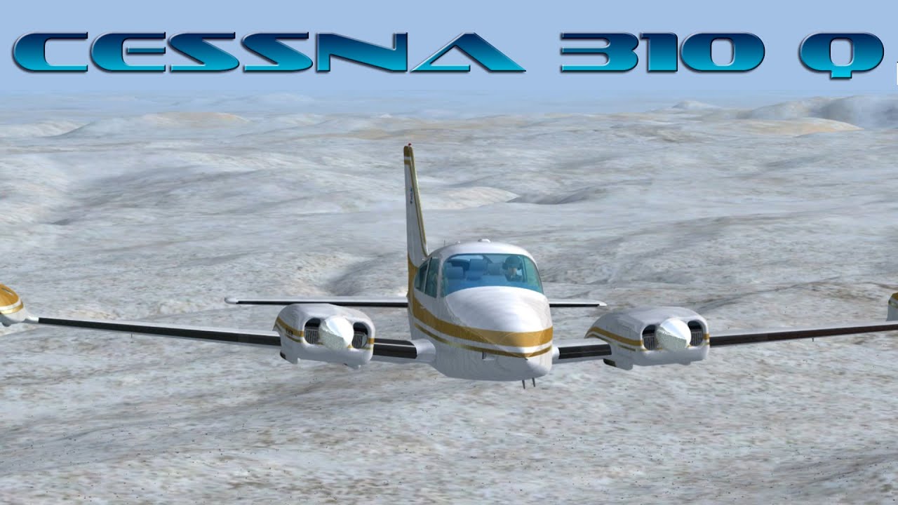 Landing the Cessna 310 Q at Kingsley Field in FSX
