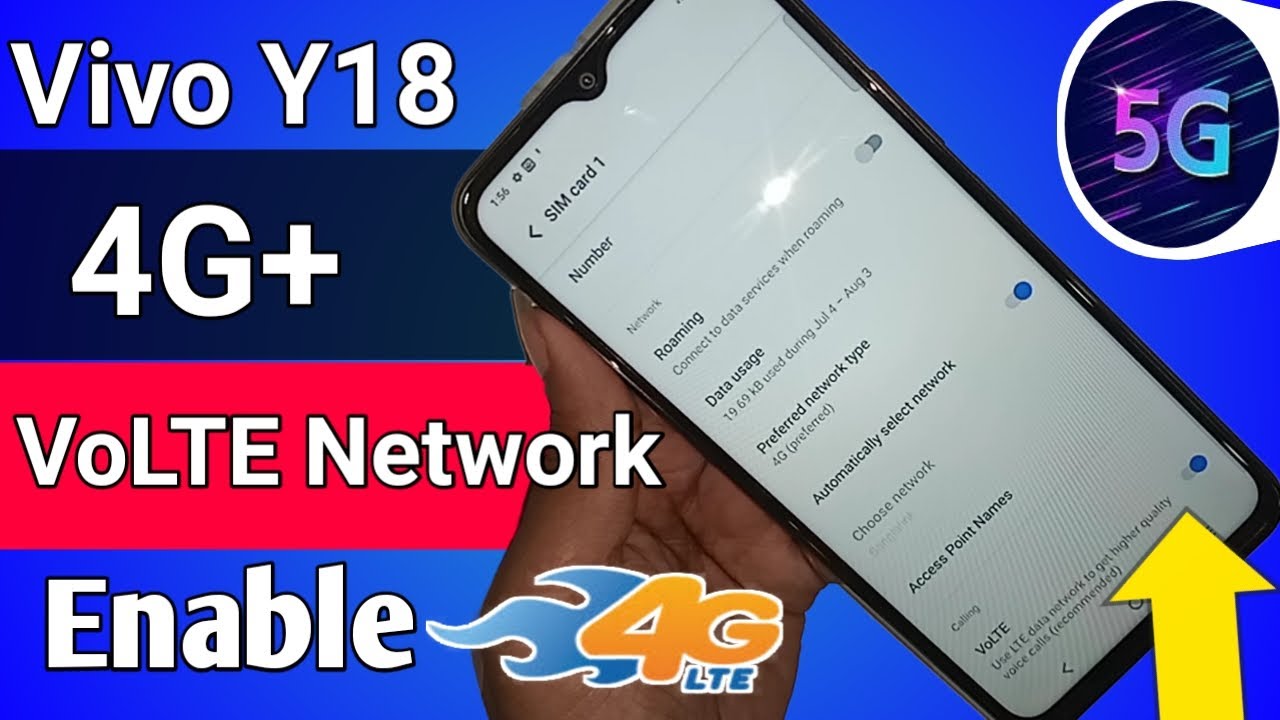 Vivo Y18 поддерживает сети 4G+ и VoLTE.