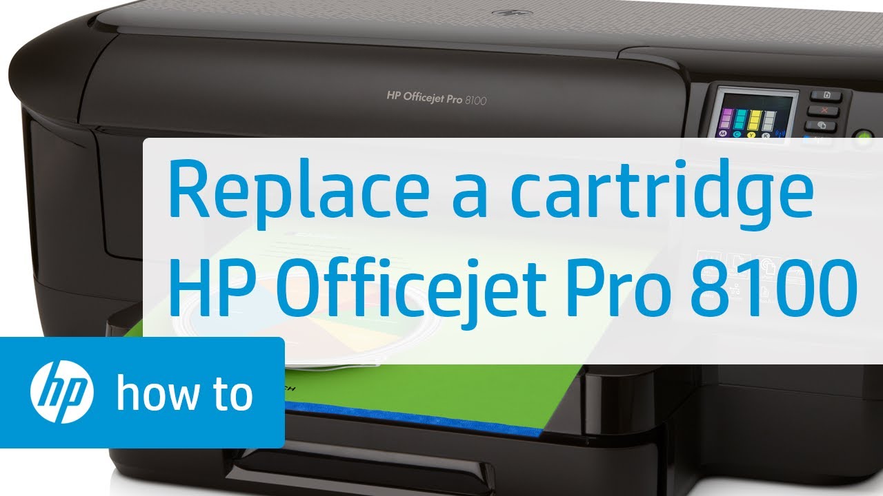 Replacing a Cartridge | HP Officejet Pro 8100 Printer | HP