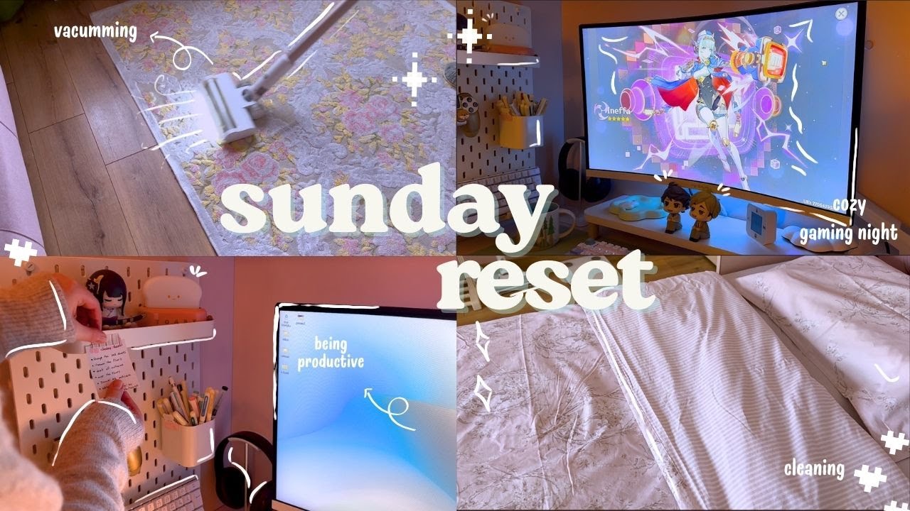 spend a cozy sunday with me 🌸🧺 | room cleaning, selfcare, pulling for ineffa