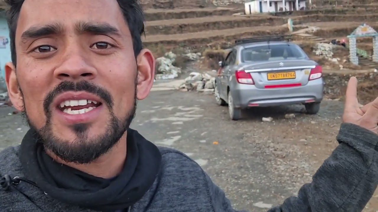बर्फ में गाड़ी फंस गयी थी @singhhayadnegi 