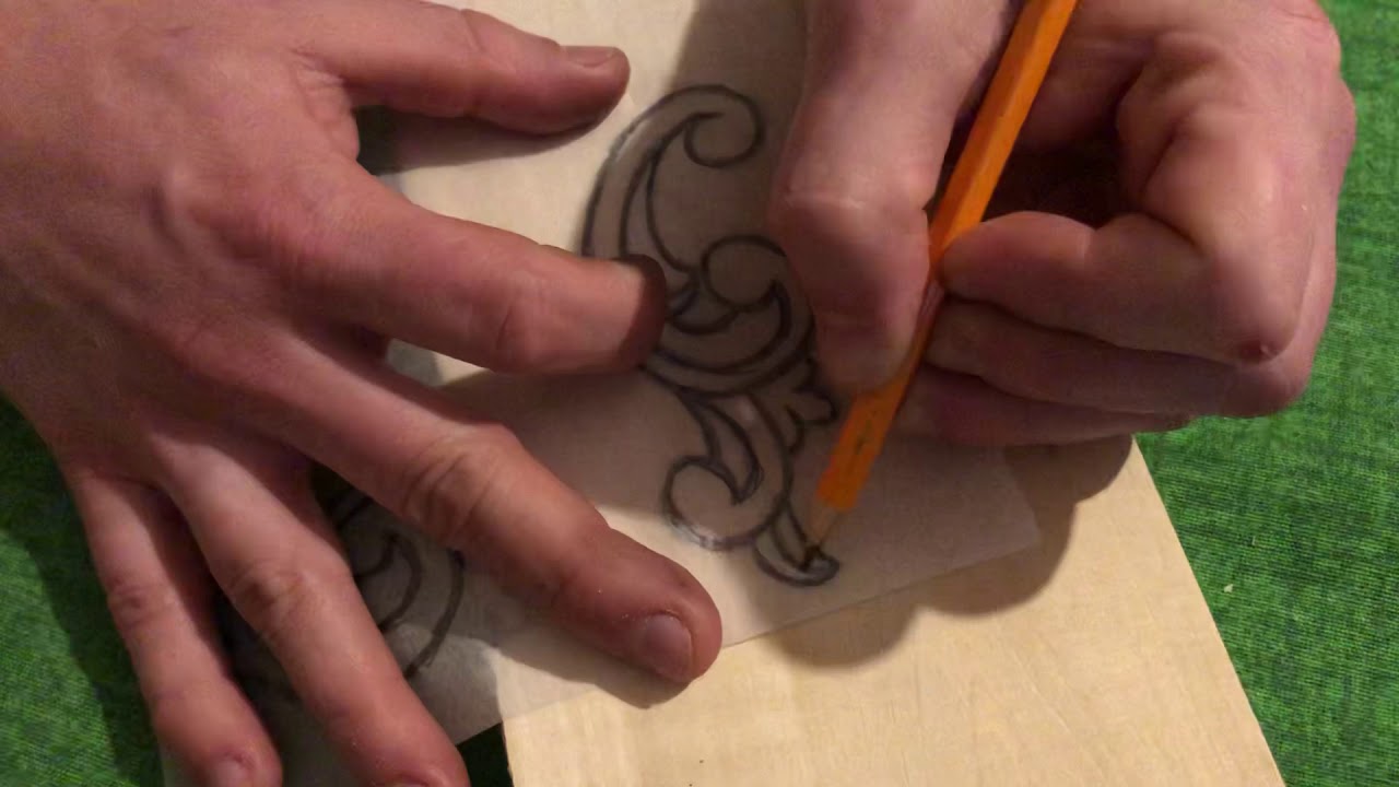 Come ricopiare il disegno sul legno. Corso di intaglio sul legno