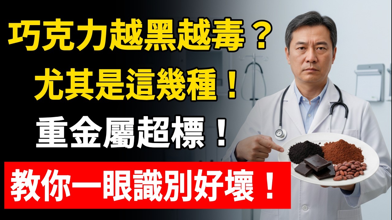 巧克力越黑越毒？尤其是這幾種！重金屬超標！教你一眼識別好壞！