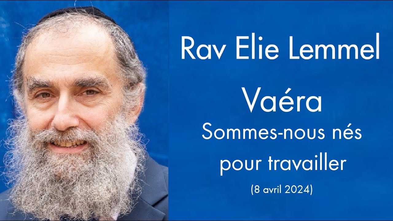 Rav Elie Lemmel - 14 Vaéra - Sommes-nous nés pour travailler?