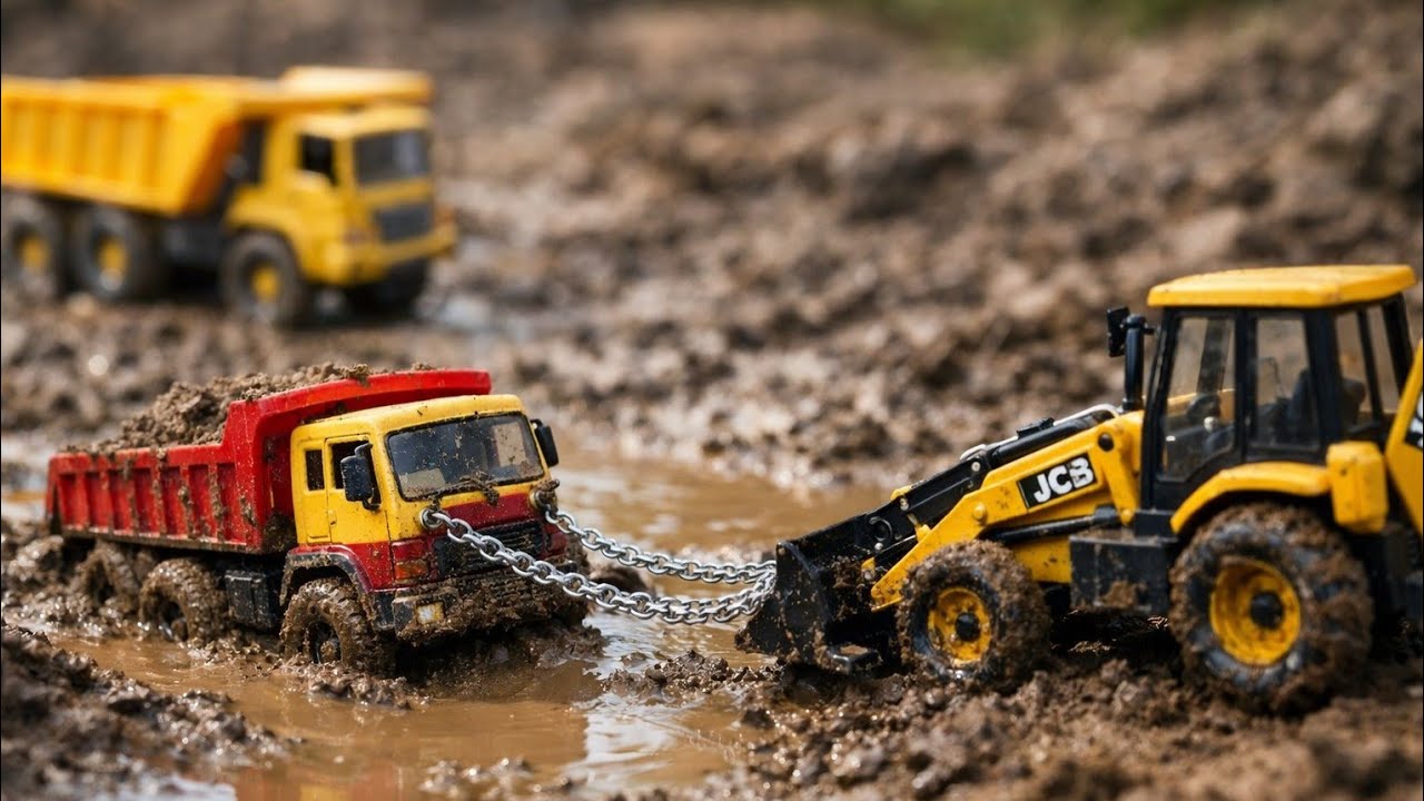 JCB vs Mud Mega Rescue! 💪Truck Stuck in Water Mud! 🚛💥 Pulling Out Jcb 💥 JCB Khudai Video