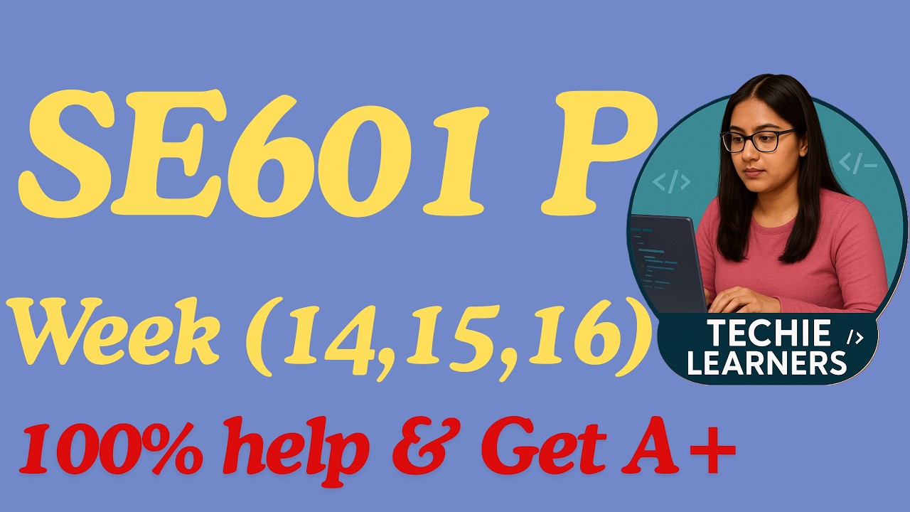 SE601 Software Construction and Development Practical Lecture Week (14, 15, 16)