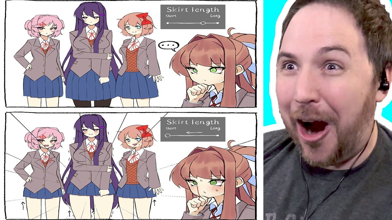 MONIKA MESSING WITH GAME SETTINGS SHE SHOULDN'T - Video Game Memes